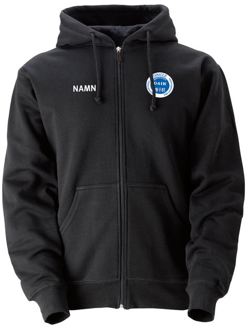 SW Hoodtröja Parry Zip, Black - liten logo (Dingle AIK)